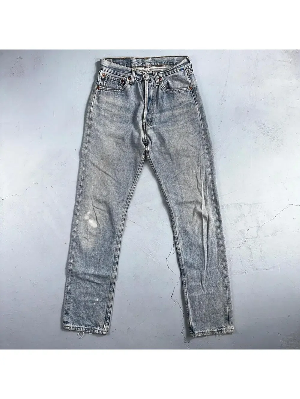 Levis 501 Vintage Y2K Europe Straight Leg Jeans 27x32 90s Light Wash Act 24x30